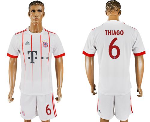 Bayern Munchen #6 Thiago Sec Away Soccer Club Jersey